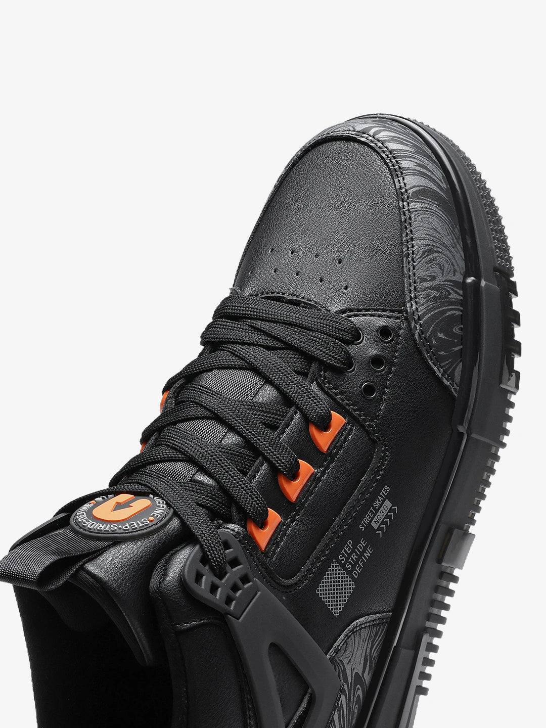 Street Skate 3.0 Shadow Black Mid Top Premium Flat Sole Sneakers